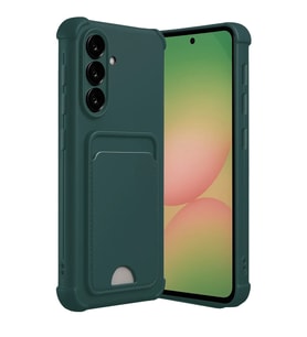 Samsung Galaxy A36 Kılıf Kelvin Kartvizitli Silikon - Koyu Yeşil