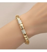 STİL İNCİSİ/XUPING JEWELRY SIRMA MODEL ZİRKON TAŞLI BİLEKLİK (Altın Rengi)