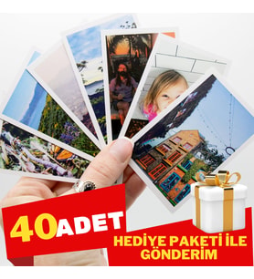 Kişiye Özel 40 adet Fotoğraf Baskısı + Hediye Paketi