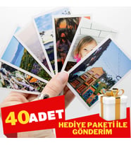 Kişiye Özel 40 adet Fotoğraf Baskısı + Hediye Paketi