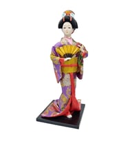 Japon Kimonolu Geyşa Bebek Kabuki Biblo 30 cm No.4