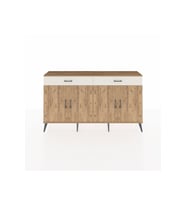 Arges Konsol 4 Raflı 2 Çekmeceli 4 Kapaklı 176x30x99 Çam-Çam/Aytaşı