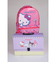 x Dekomus "Candy Kitty Collection" Hello Kitty Lisanslı Ortopedik İlkokul Çantası ve Saplı Çanta Seti