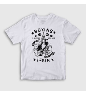 Presmono Unisex Çocuk Beyaz Boxing Ufc Mma Hediye Boksör Boks T-Shirt 496251tt (Beyaz)