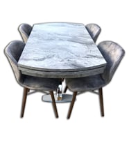 Masa 12564 X Çapraz Metal nikelaj Ayak MDFaçıl tabla Dökme sünger lily sandaly (Gri)
