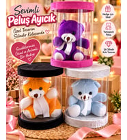 Silindir Kutulu Peluş Ayıcık