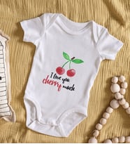 BK Kids I love Cherry Much Tasarımlı Bebek Body Zıbın - Model 1