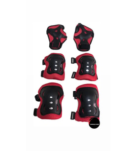Paten Kaykay Scooter Bisiklet Koruyucu Set Takımı (Kırmızı)