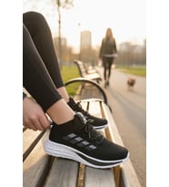 Enoch Kadın Hafif Koşu Ayakkabısı Nefes Alan Triko Örgü Sneaker