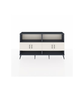 Arges Konsol 4 Raflı 4 Kapaklı 176x30x99 Antrasit-Aytaşı/Çam