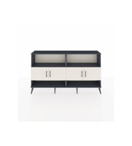 Arges Konsol 4 Raflı 4 Kapaklı 176x30x99 Antrasit-Aytaşı/Çam