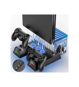 Hepu TP4-882C PS4 3 Soğutma Fanlı Stand Şarj İstasyonu For P-4/Slim/Pro