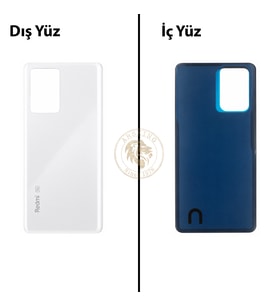Xiaomi Redmi Note 12 Pro Plus 5G - Lenssiz Beyaz Arka Pil Kapağı Batarya Kapağı Back Cover