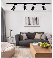 3 Adet 360 Derece Dönen LED Ray Spot Lamba 1 Metre Raylı Armatür