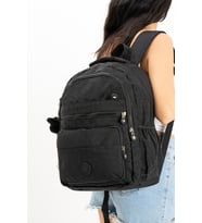 Ultra Hafif Çok Cepli Orta Boy Sırt Çantası Unisex Siyah (Model: 571-3E)