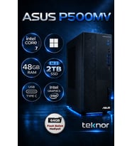 Asus Expertcenter P500MV Intel Core 7 240H 48 GB 2 TB SSD WIN 11 PRO Masaüstü Bilgisayar & Teknor USB Bellek