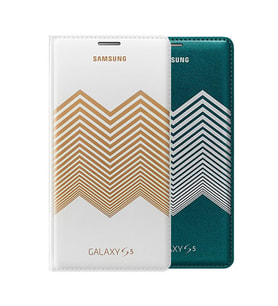 Galaxy S5 ile Uyumlu Nicholas Kırkwood Flip Wallet Kılıf Altın Desenli EF-WG900RLEGWW