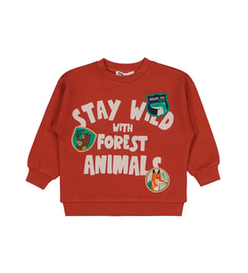Civil Boys Stay Wıld Anımal Baskılı 2-5 Yaş Sweatshirt - Turuncu