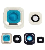 Samsung S6 G920 Lens Kamera Camı + Çerceve (Beyaz)