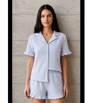 Night Kadın V Yaka Comfort Fit Pijama Takımı