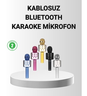 Karaoke Mikrofon – Yüksek Ses Kalitesi, Yankı Efektli, Uzun Ömürlü Pil