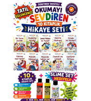 1. Sınıf Öğretmen Tavsiyeli Okumayı Sevdiren 16 Sayfa 10 Kitaplık Hikaye Seti-6 (Slime Set Hediyeli)