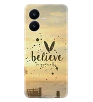 Vivo Y22S Kılıf Resimli Desenli Baskılı Silikon Belive in Yourself 1316