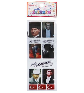 Ticon Atatürk-K.Atatürk İmza Sticker - 3 adet