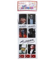 Ticon Atatürk-K.Atatürk İmza Sticker - 3 adet