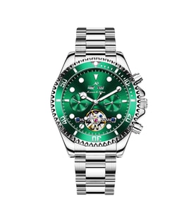 Kronen&Söhne Verlux Zümrüt Yeşil Premium Tourbillon Otomatik Erkek Kol Saati (Zümrüt Yeşili)