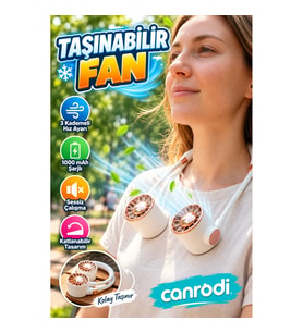 Katlanabilir USB Şarjlı Taşınabilir Mini Fan – 1000 mAh Sessiz Serinletici