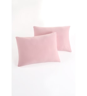 Örme %100 Pamuk Flaplı 2 Adet Yastık Kılıfı 50×70 Cm (Pembe)