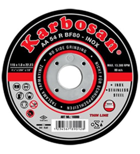115x1.0x22 Mm Inox Kesici Taş Karbosan-10adet
