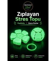 Fosforlu Gece Parlayan Zıplayan Stres Topu Clicker Stres Topu – Lastik Mekanizmalı 3D Baskı Mekanik Fidget Oyuncak - Hoplaç - Zıplaç