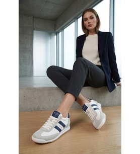 Lufian 121230067 Greta Kadın Hakiki Deri Klasik Sneaker Lacivert