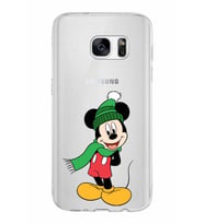 Samsung Galaxy S7 Kapak Mickey Mouse Tasarımlı Şeffaf Silikon Kılıf