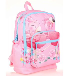 Kaukko Kids Pembe Flamingo Kız Çocuk Okul Sırt Çantası