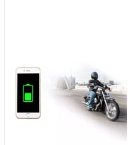 USB Çıkışlı Sigortalı Motosiklet Gidon USB Şarj Aleti, 2V Motosiklet Bisiklete binme CD-3109 USB Koruma Tıpalı Motosiklet USB Şarj Cihazı Siyah