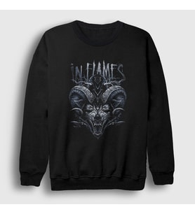 Presmono Unisex Siyah Wild In Flames Sweatshirt 85050tt