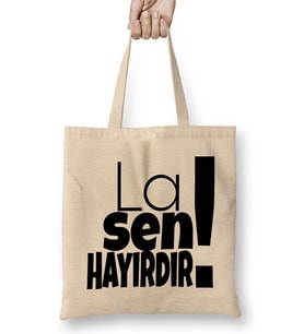 La Sen Hayırdır Karadeniz Bez Çanta Uzun Saplı