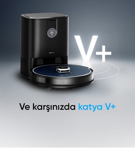 Şımart katya V+ Akıllı Robot Süpürge 15000Pa Premium Otomatik Toz Toplama Üniteli