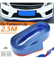 Mavi 2,5 Metre Araba Oto Ön Tampon Koruyucu Kauçuk Pratik Tampon Şerit Bant Döşeme Kiti (5343)