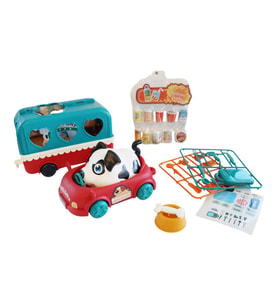 Ogi Mogi Toys Ses Kontrollü Köpek, Araba ve Atıştırma Arabası Seti (Beyaz)