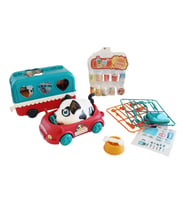 Ogi Mogi Toys Ses Kontrollü Köpek, Araba ve Atıştırma Arabası Seti (Beyaz)