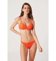CMRM KOM Gaviela Zebra Desen Destekli Bikini (Turuncu)