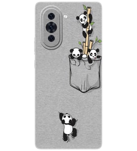 Huawei Nova 10 (NCO-LX1/LX3) Uyumlu Kılıf Desenli Baskılı Silikon Pandalar 1798