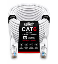 UPTECH CAT6 Ethernet Kablosu 30 Metre RJ45 LAN İnternet Modem Router Bilgisayar Kablosu