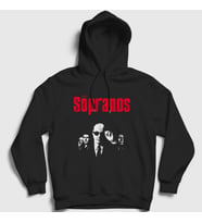 Presmono Unisex Siyah Gang Sopranos Kapüşonlu Sweatshirt 469487tt