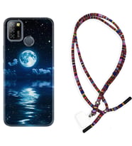 INFINIX Smart 4 5 6 Zero 8 S5 Pro Kılıf Boyun Asklı Rasta Silikon Night Moon 1133