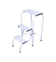 Lady 1151 Metal Tabureli Merdiven 3 Basamaklı Beyaz